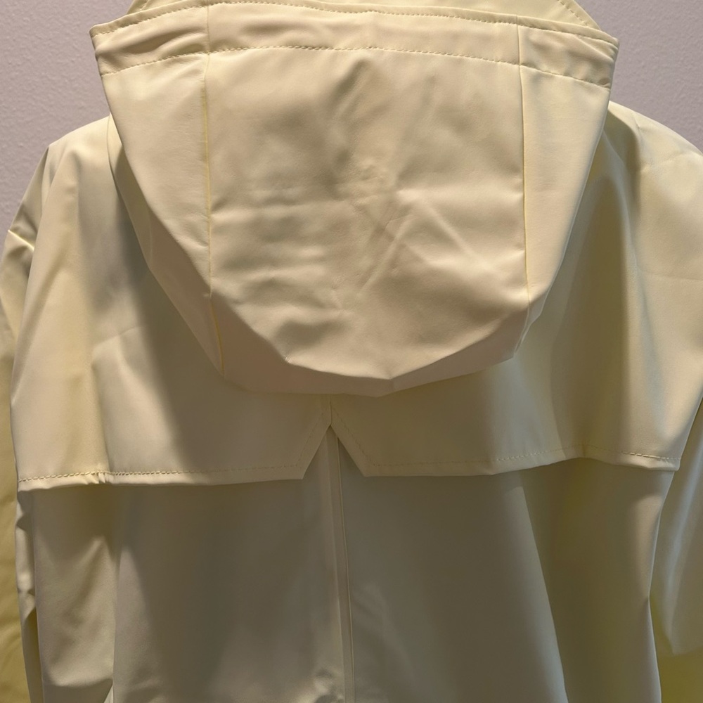 Rains Long Waterproof Unisex Jacket in Straw Size Small NWT - Picture 7 of 12
